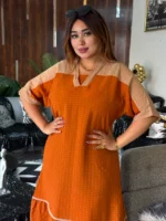 فستان كاراميل 🧡